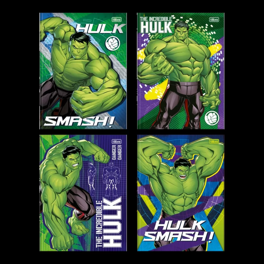 CADERNO BROCHURA HULK 1M 80F- TILIBRA