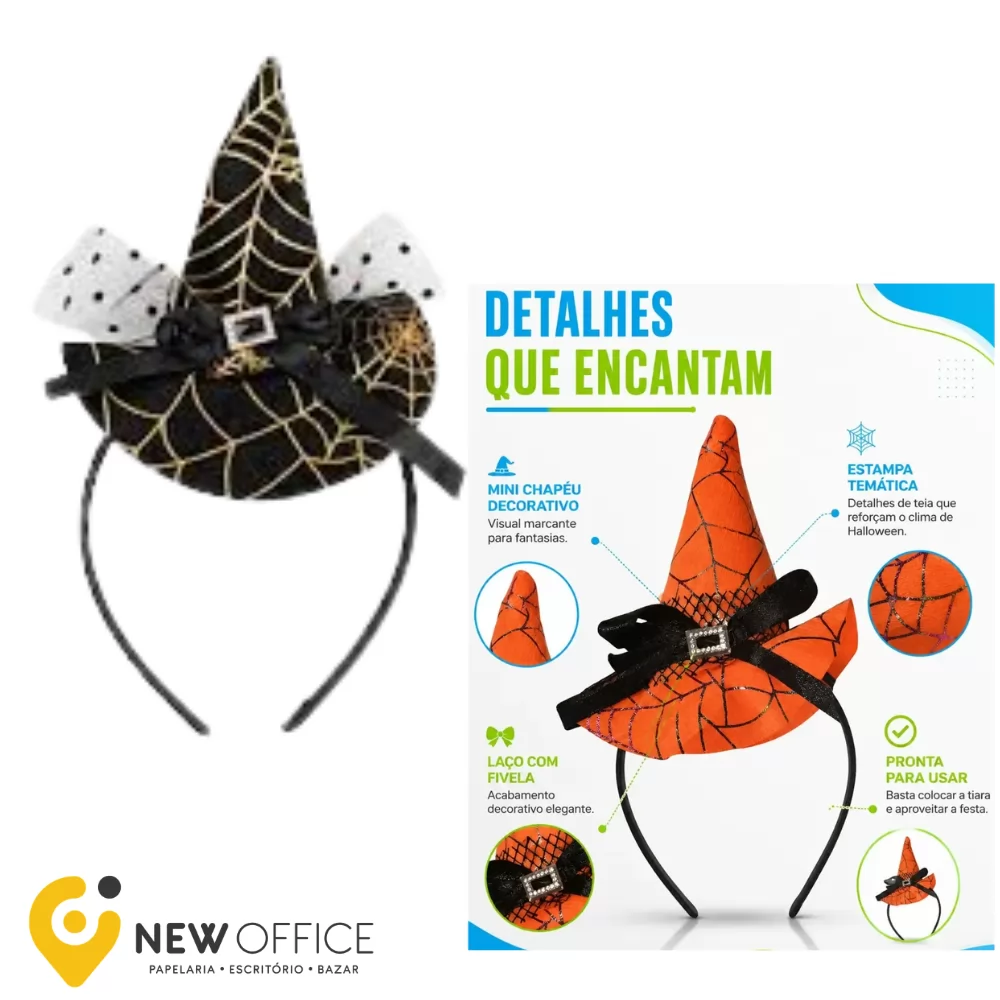 TIARA CHAPEU HALLOWEEN DIVERSOS- YDH FESTAS