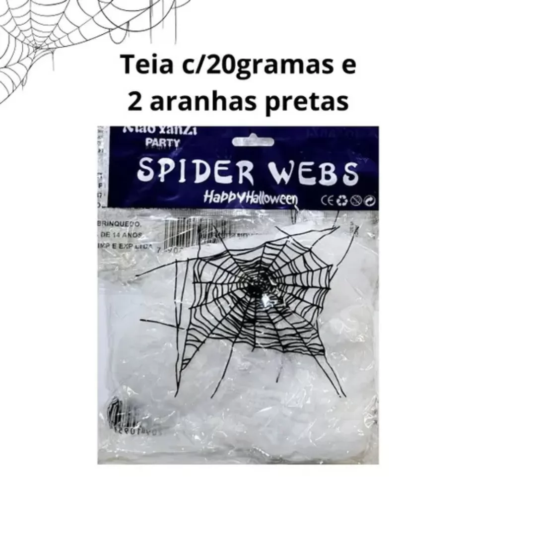 TEIA DE ARANHA BRANCA 20GR- YDH FESTAS