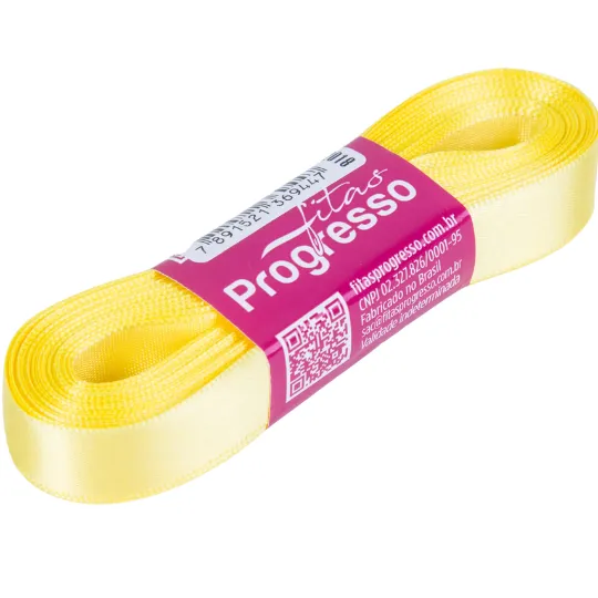 FITA CETIM SIMPLES 15MMX10M AMARELO CANARI 242 UNIDADE CF003-242 - FITAS PROGRESSO