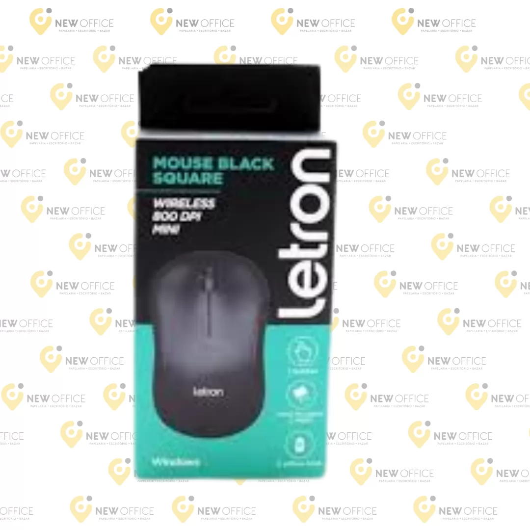 MOUSE SEM FIO 3 BOTOES 800 DPI BLACK SQUARE M1701 R8