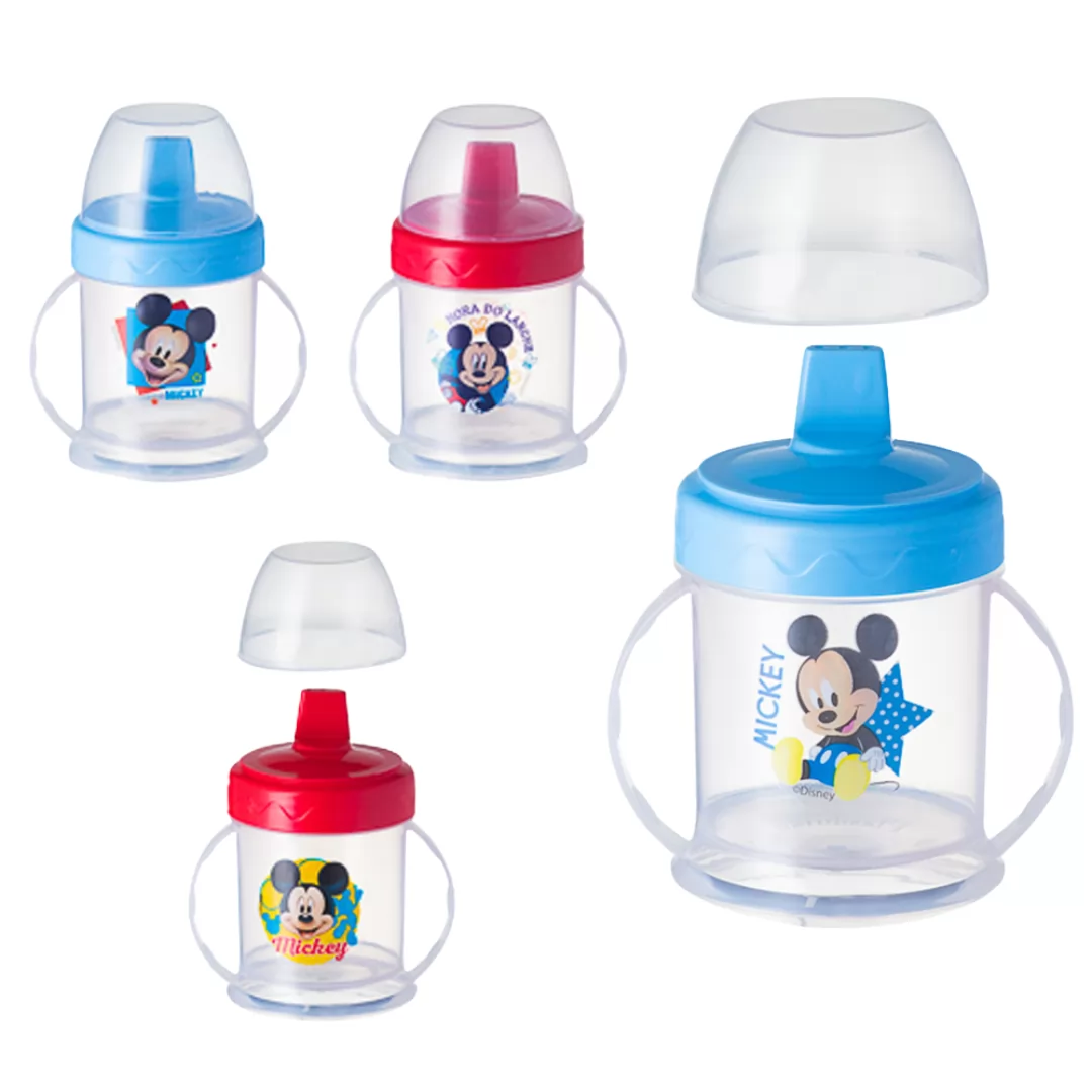 COPO KIDS MICKEY C/ALCA E SOBRE TAMPA 220ML  - PLASDURAN
