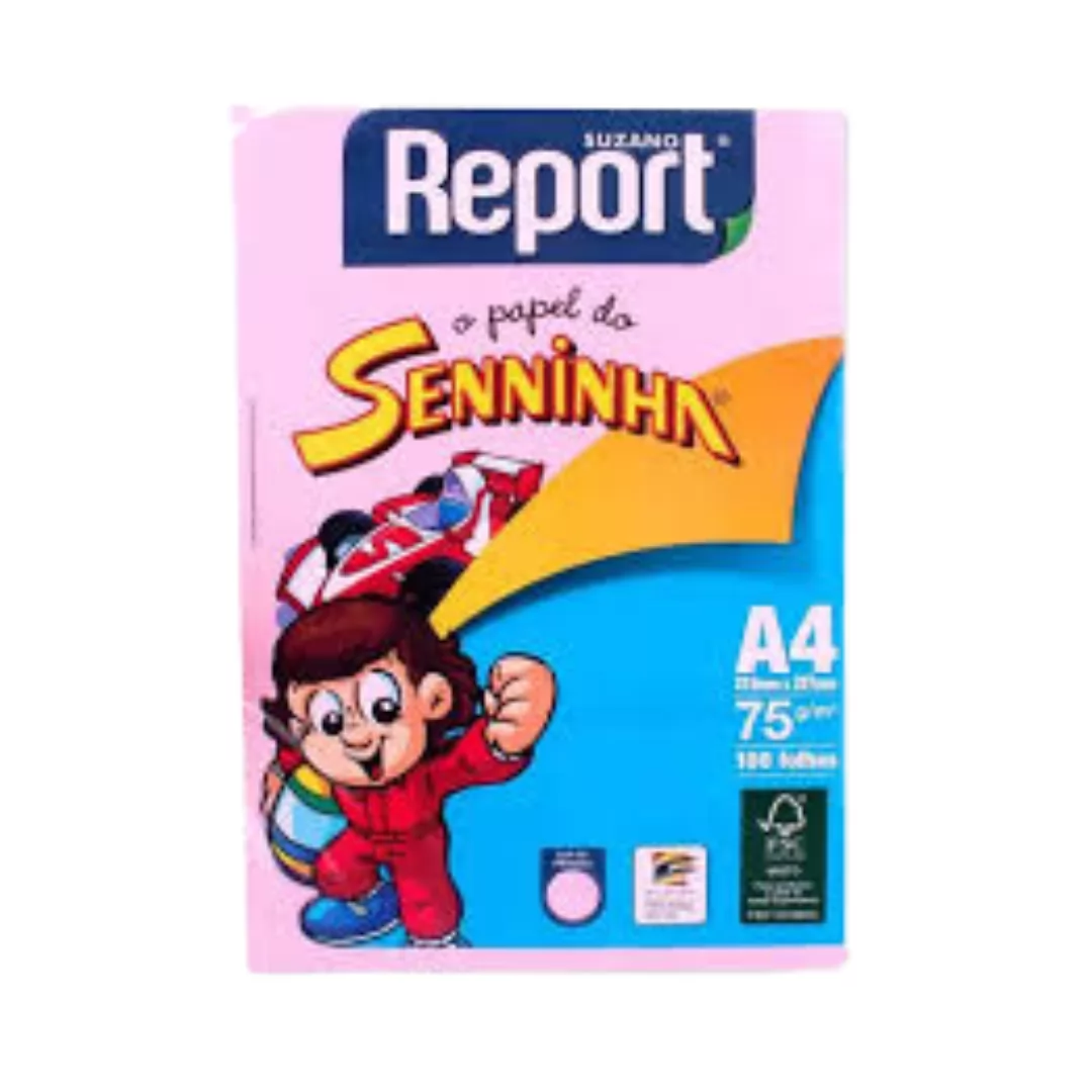 PACOTE FOLHA OFICIO ROSA C/ 100 FOLHAS - REPORT