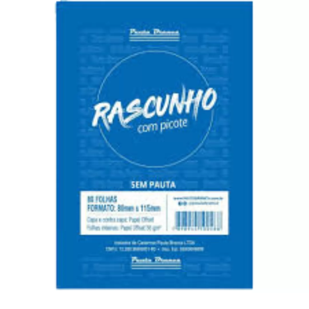 BLOCO PARA RASCUNHO  PEQUENO - PAUTA BRANCA