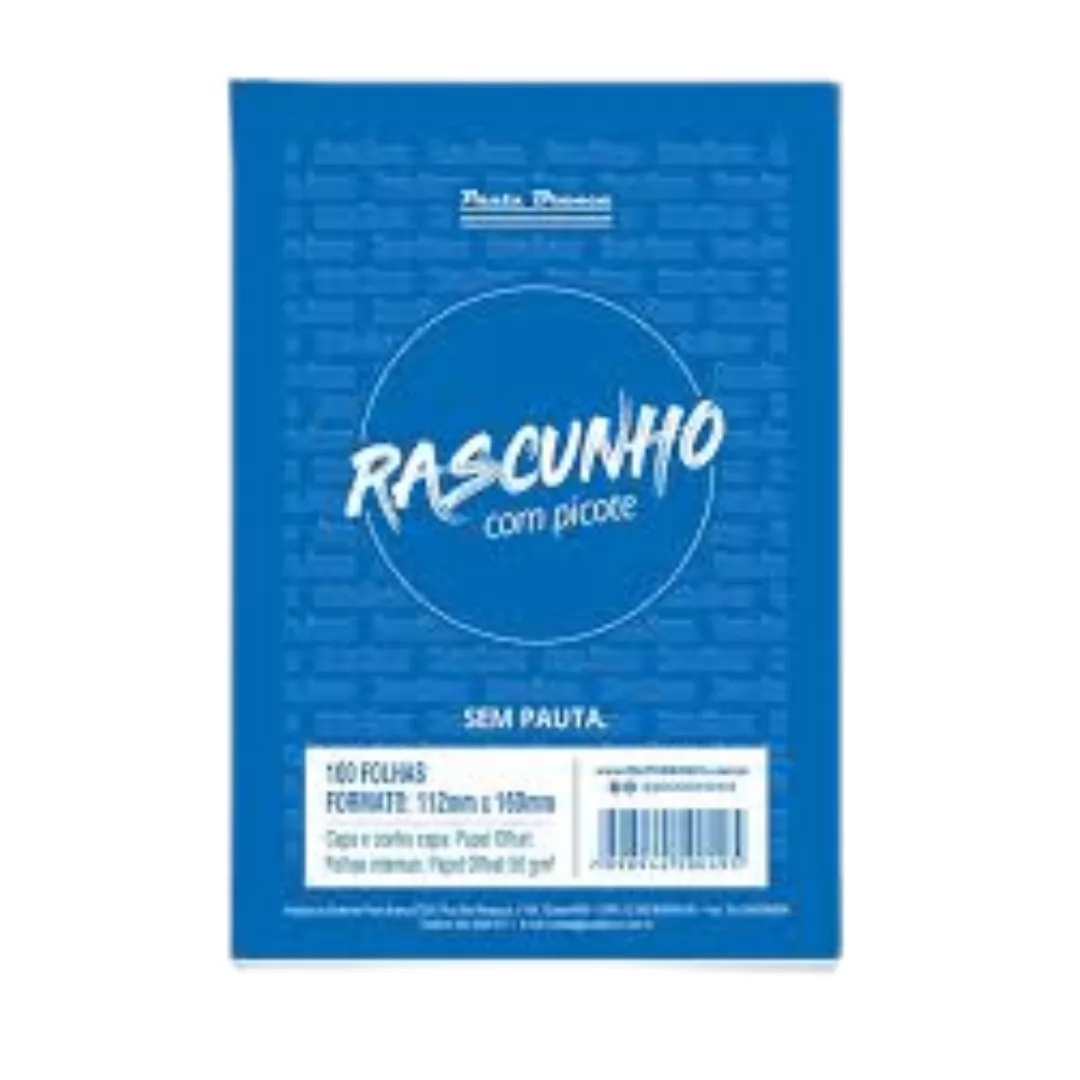 BLOCO PARA RASCUNHO MEDIO - PAUTA BRANCA