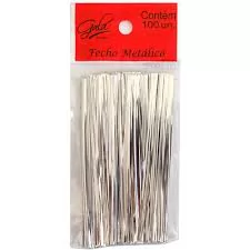 PACOTE FECHO METALICO 10CM C/ 100UN  PRATA UNICA-GALA
