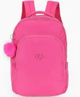MOCHILA DE COSTA JUVENIL ROSA PINK C/ POMPOM UP- LUXCEL