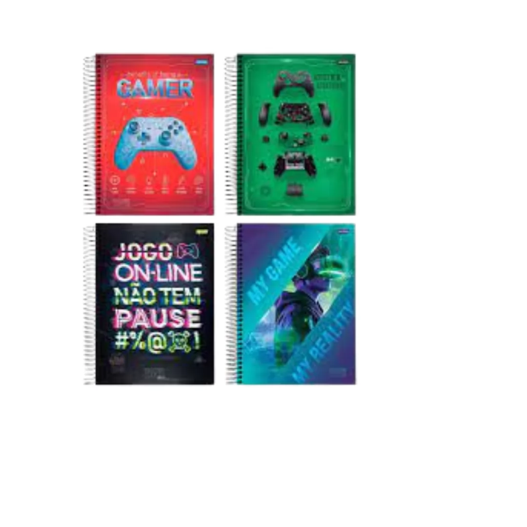 CADERNO ESPIRAL 1/4 CD 80FLS PLAYER- JANDAIA