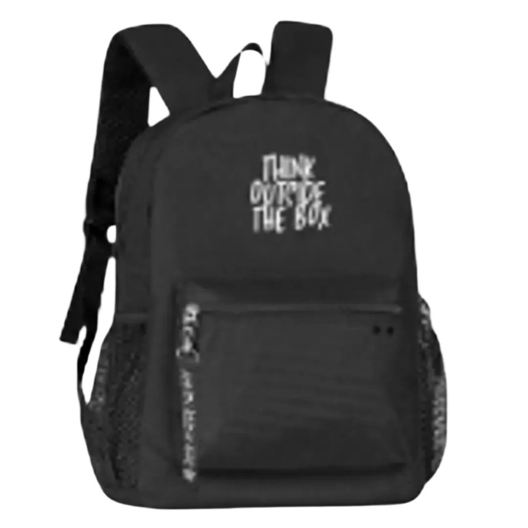 MOCHILA DE COSTAS PRETO/ CINZA - CLIO