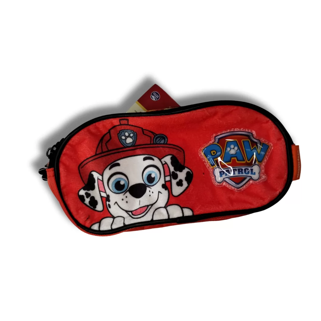 ESTOJO 3 ZIPER PATRULHA CANINA VERMELHO- LUXCEL