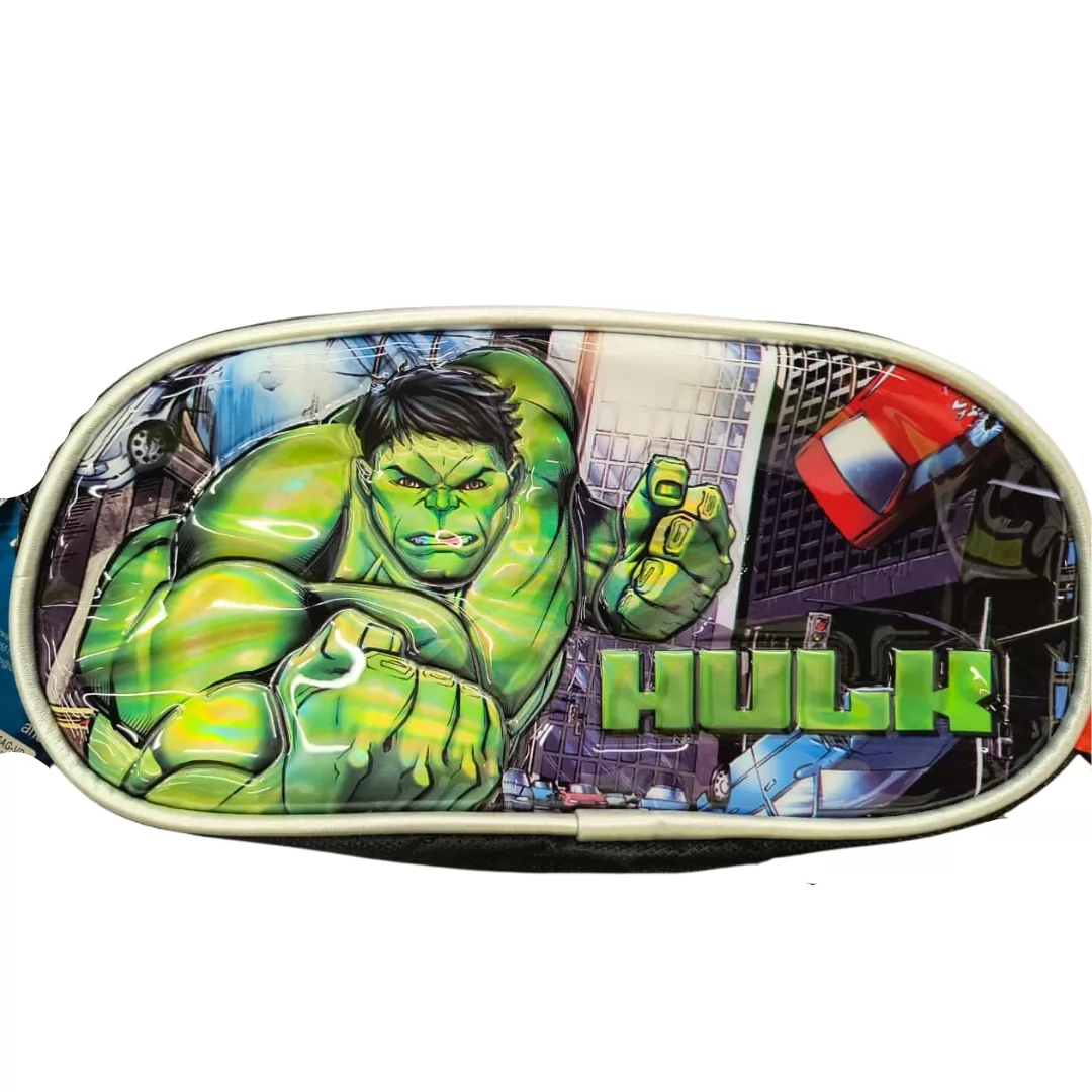ESTOJO 3 ZIPER HULK VERDE- LUXCEL