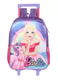 MOCHILA COM RODAS  BARBIE VIOLETA- LUXCEL