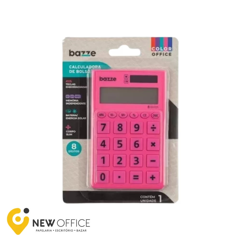CALCULADORA BOLSO ROSA - BAZZE