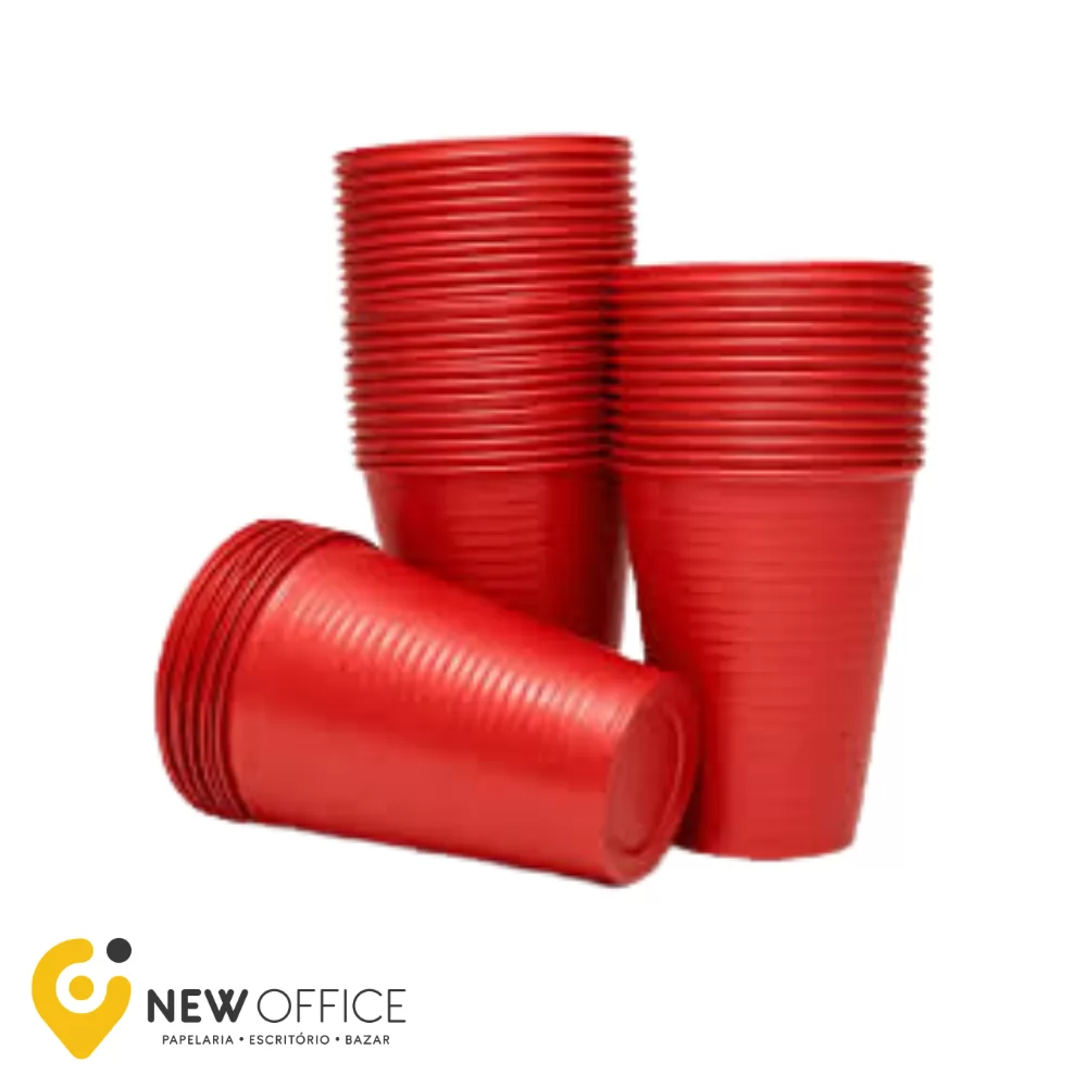 COPO 200ML VERMELHO C/50 UN-DUDIGO