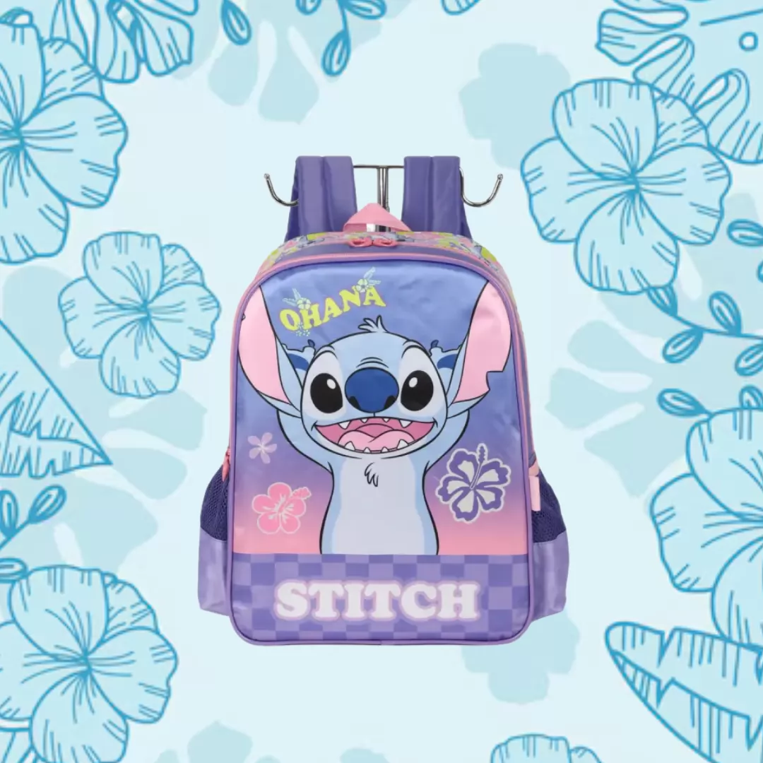 MOCHILA DE COSTAS STITCH VIOLETA-LUXCEL