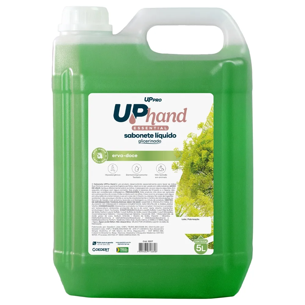 SABONETE LIQUIDO GLICERINADO 5L ERVA DOCE- UPPRO