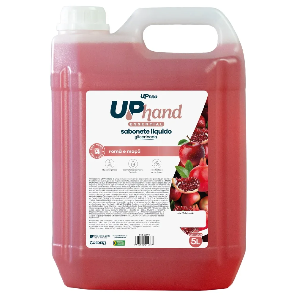 SABONETE LIQUIDO GLICERINADO 5L ROMÃ E MAÇÃ - UPPRO