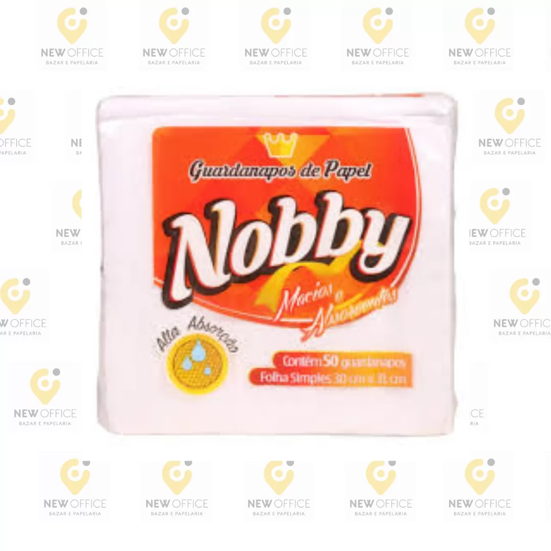 GUARDANAPO PAPEL BRANCO FL SIMPLES PCT C/ 50FLS (30X31) - NOBBY
