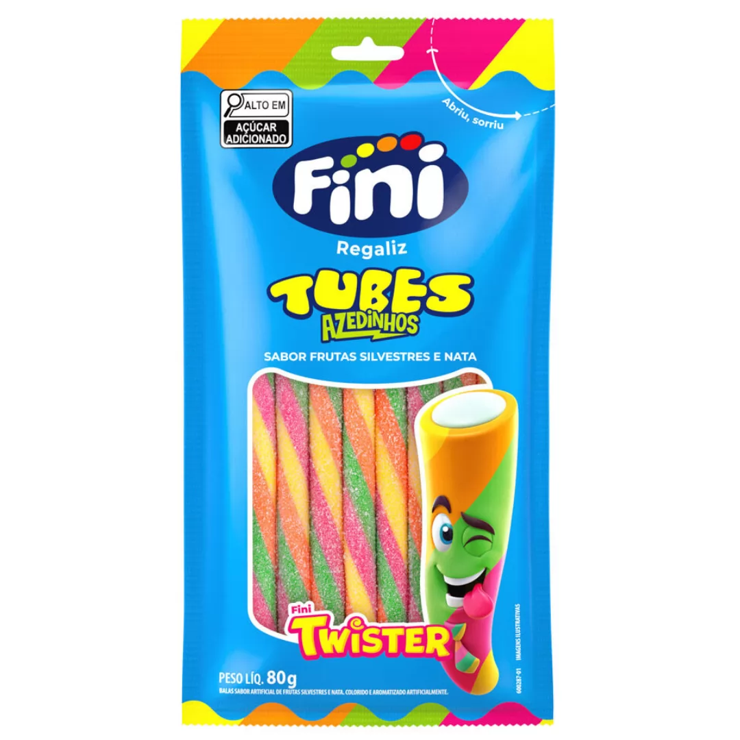 FINI TUBES REGALIZ TWISTER AZEDINHO 80G C/1