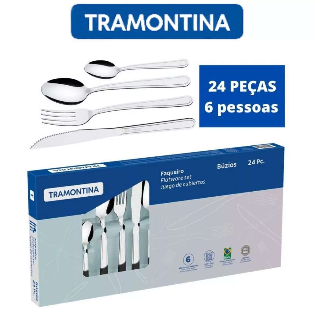 FAQUEIRO 24 PCS BUZIOS - SORTIDOS DE ACO INOX