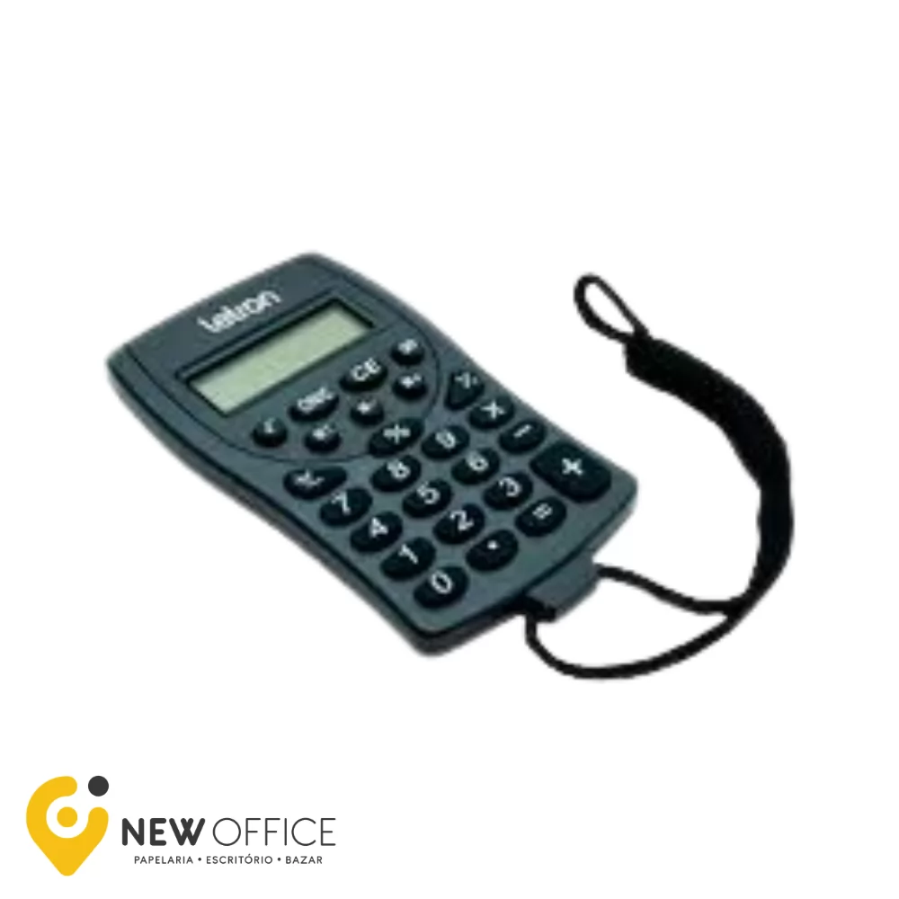 CALCULADORA 8 DIGITOS COM CORDAO PRETA - LETRON