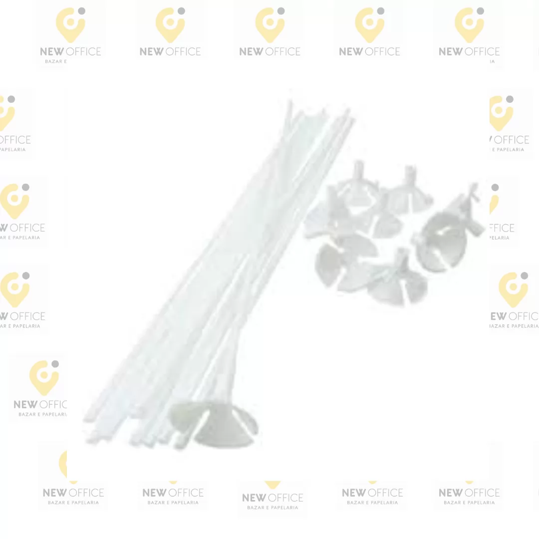 HASTE P/ BALAO 40CM BRANCO-BIG IMPORTS