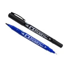 MARCADOR PERMANENTE 2 PONTAS 5 MM E 2 MM AZUL-MOLIN