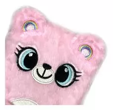 CADERNETA DE ANOTACOES PELUCIA 15X21 70FL UN URSO ROSA- VMP