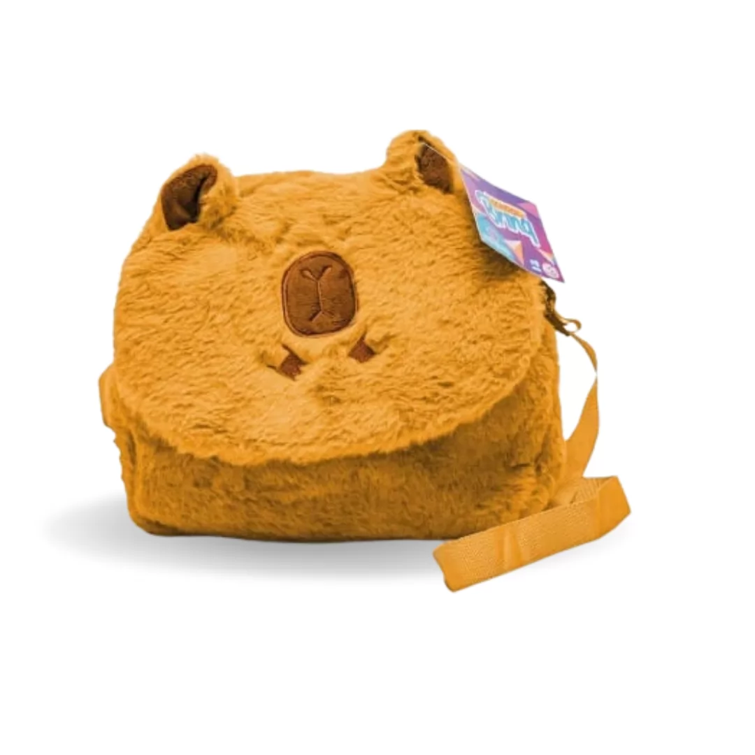 BOLSA ESCOLAR PELUCIA CAPIVARA- POLIBRINQ