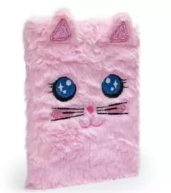 CADERNO ESCOLAR PELUCIA GATINHO ROSA- POLIBRINQ