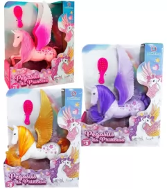 UNICÓRNIO PEGASUS DA PRINCESA  DE BRINQUEDO DE PLASTICO -POLIBRINQ