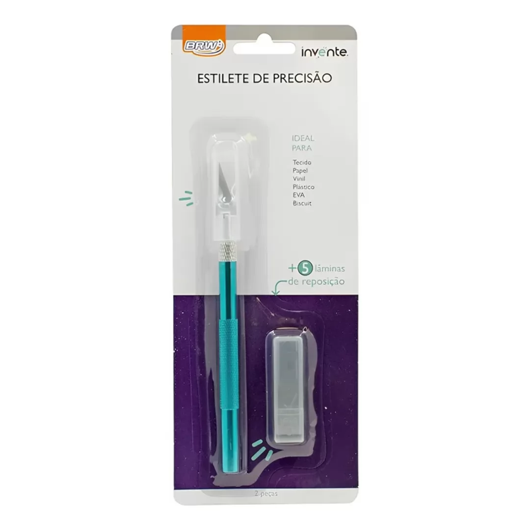 ESTILETE BISTURI COM 6 LAMINAS-BRW