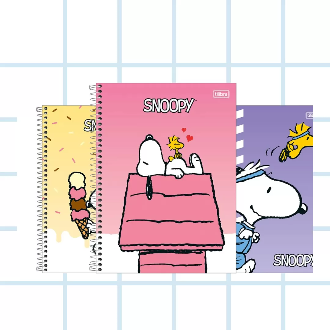 CADERNO UNIVERSITARIO SNOOPY  1M 80F