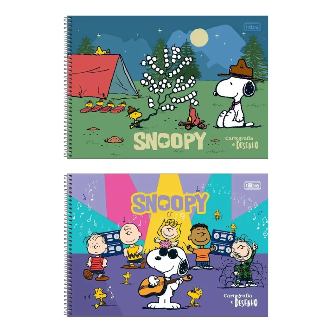 CADERNO DESENHO SNOOPY 80F