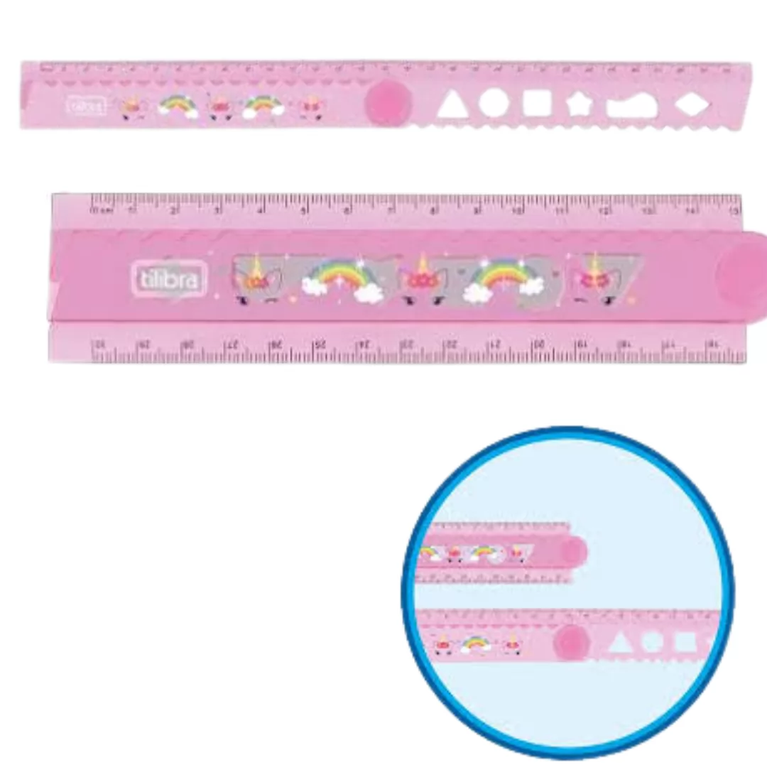 REGUA 30CM DOBRAVEL UNICORNIO - TILIBRA