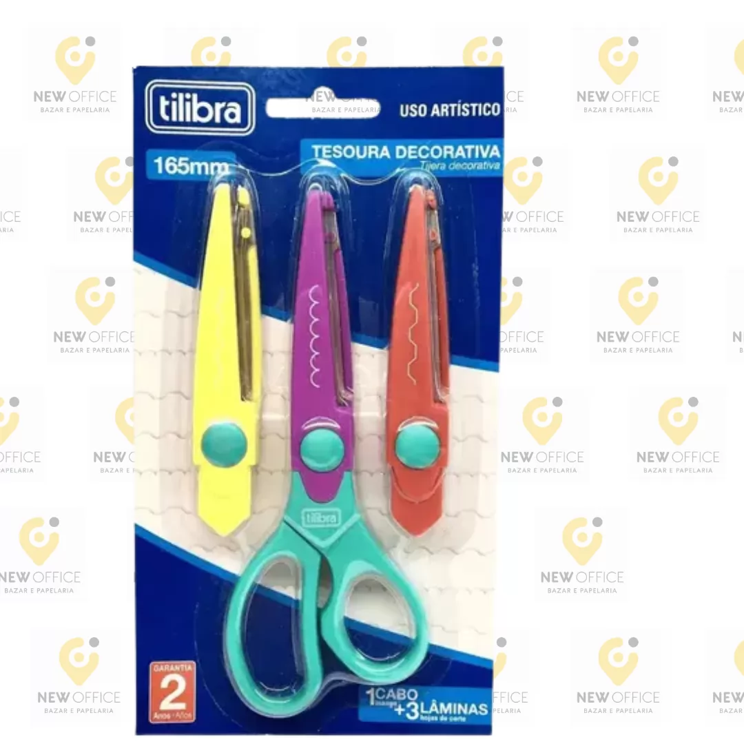 TESOURA DECORATIVA 165MM  3 LAMINAS- TILIBRA