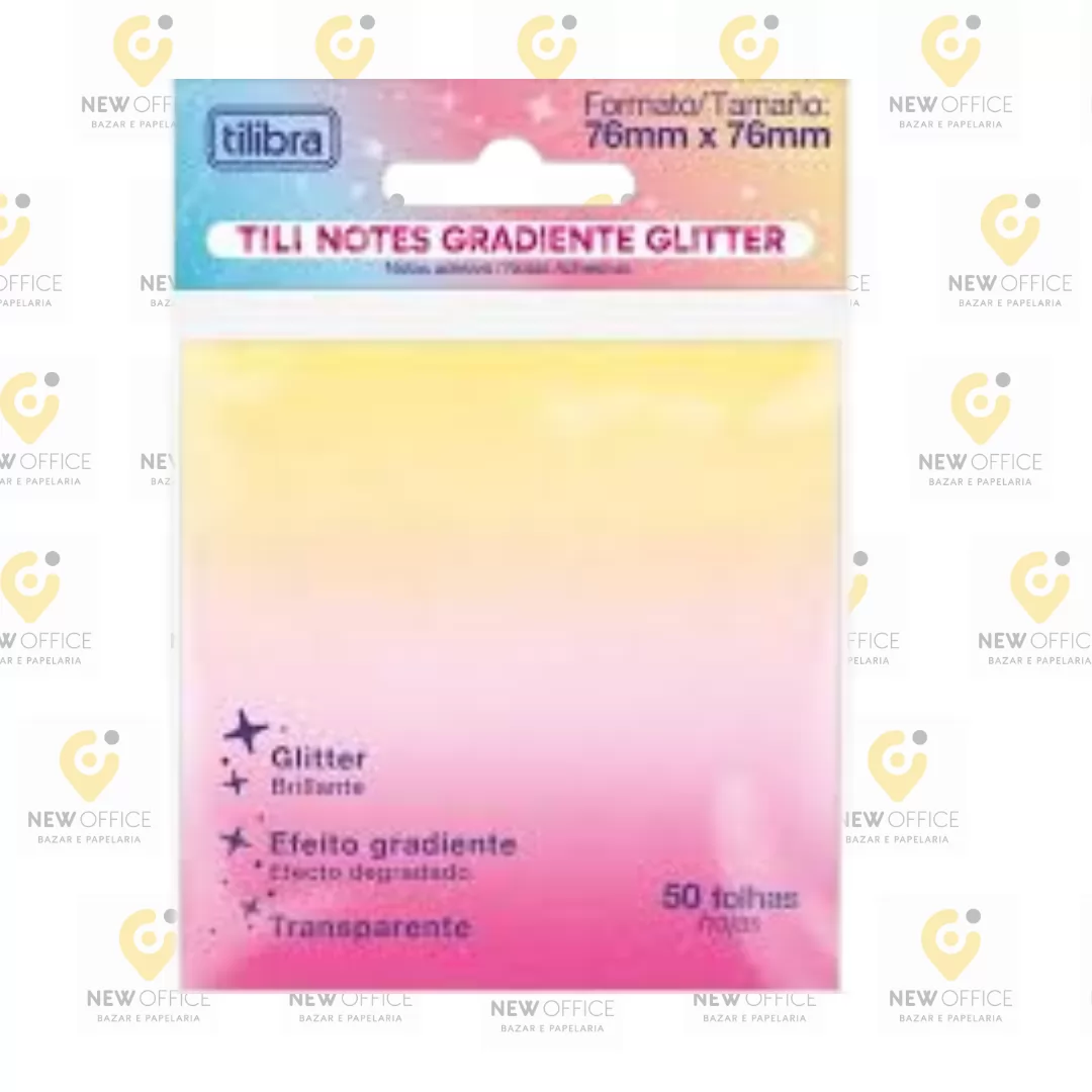 TILI NOTES 76X76MM GLITTER DEGRADE - TILIBRA