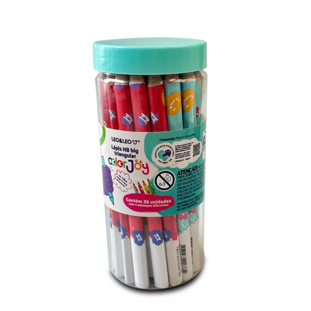 LAPIS GRAFITE HB BIG TRIANGULAR COLOR JOY - LEONORA