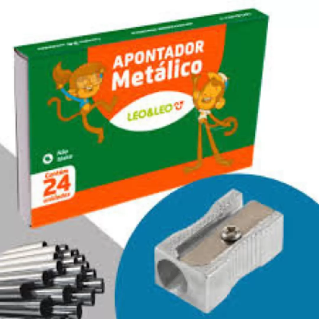 APONTADOR METALICO SIMPLES RETANGULAR - LEONORA