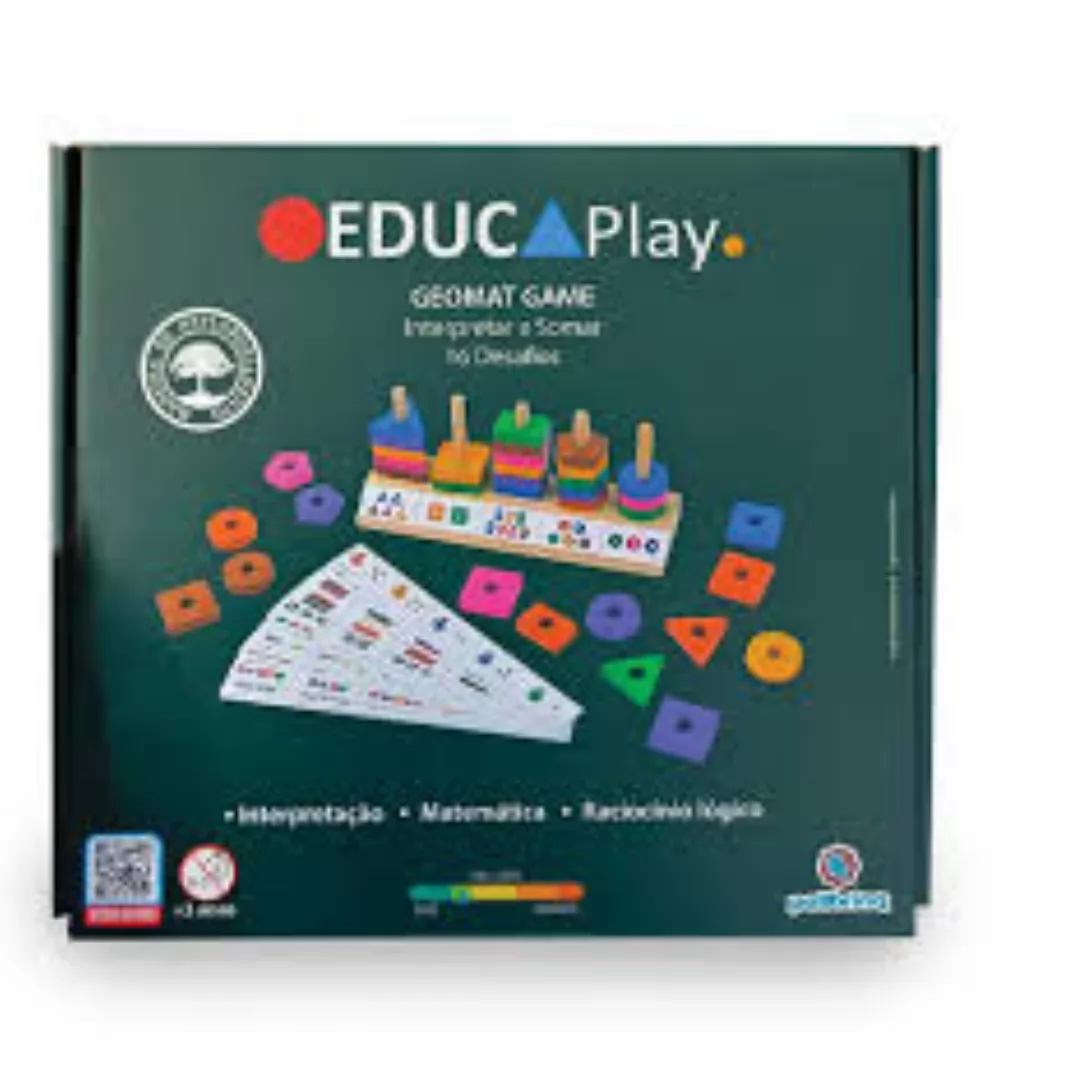 BRINQUEDO EDUCATIVO GEOMAT GAME - POLIBRINQ