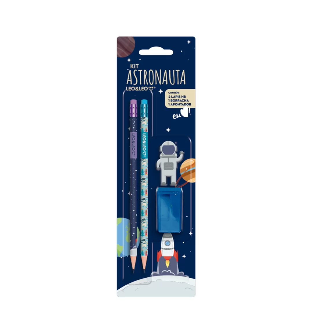 KIT LAPIS HB ASTRONAUTA - LEONORA
