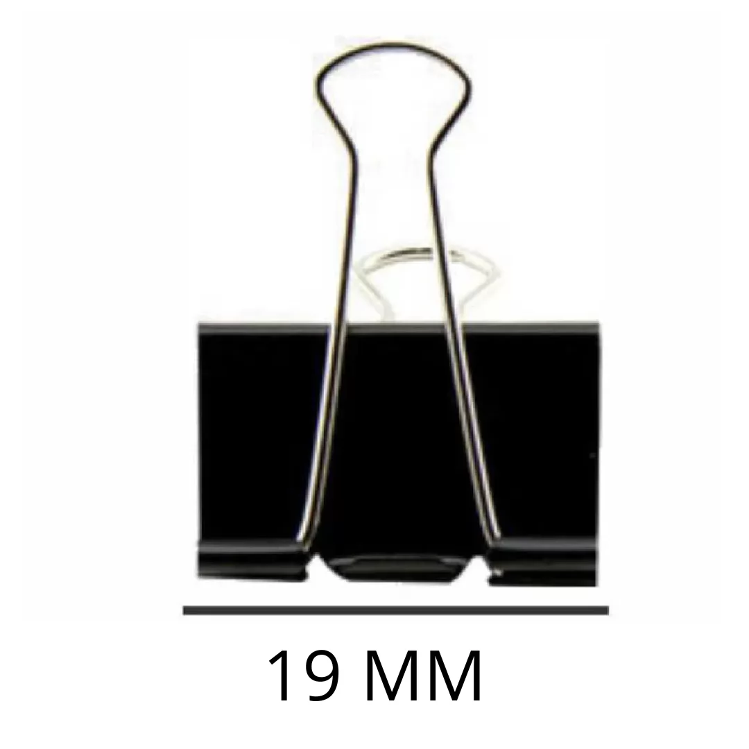 PRENDEDOR METAL BINDER PRETO 15MM - LEONORA
