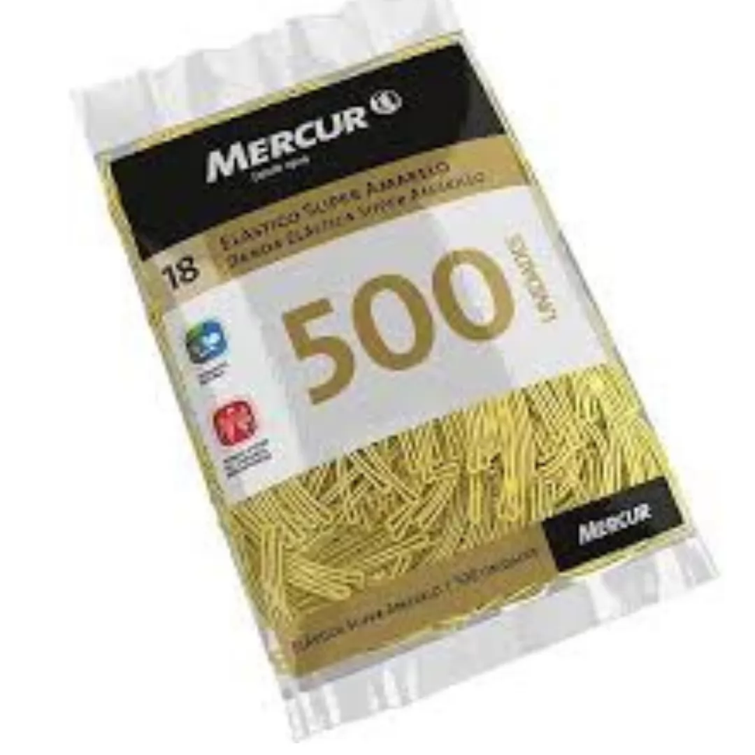 ELASTICO MERCUR SUPER AMARELO N.18 C/ 500PCS