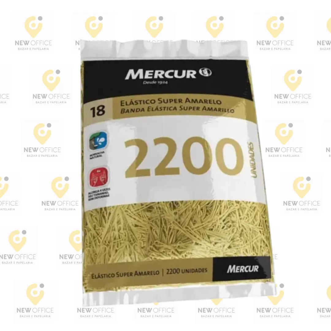 ELASTICO MERCUR SUPER AMARELO N.18 C/ 2.200PCS