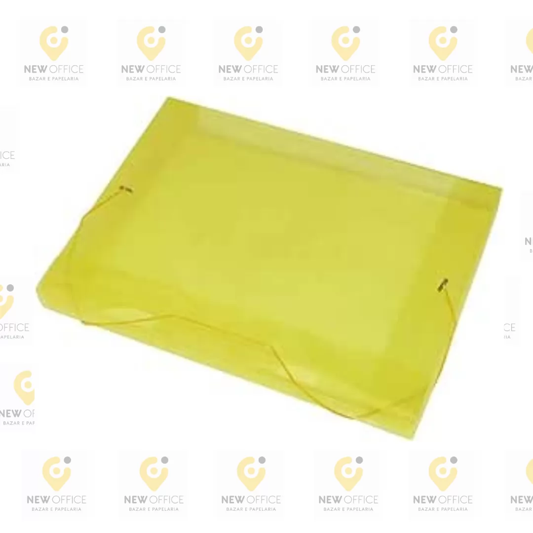 PASTA PLASTICA OFICIO AMARELO 20MM - ACP