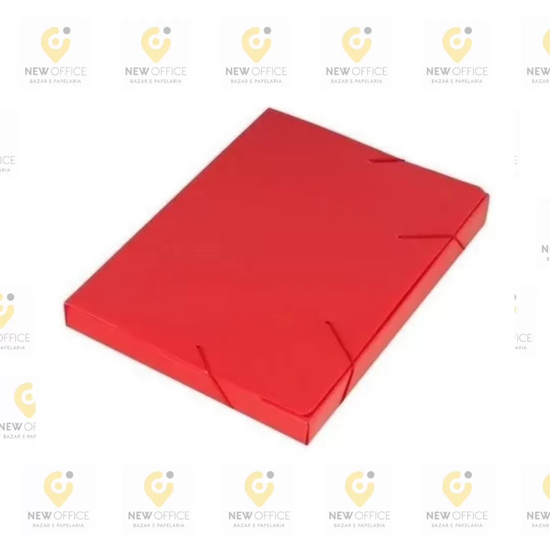 PASTA PLASTICA OFICIO VERMELHO 20MM - ACP