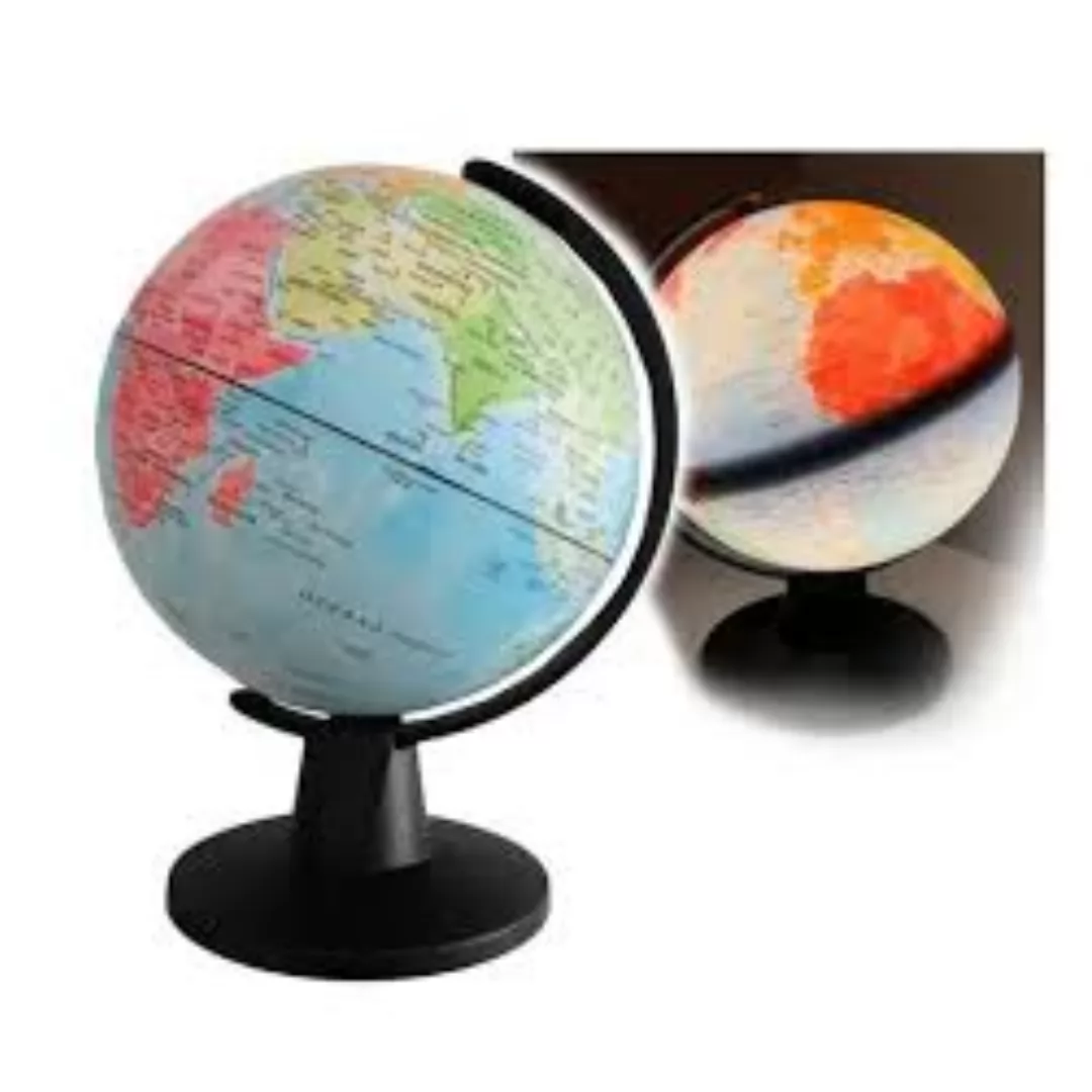 GLOBO 16 CM LUCE CONTINENTI - TECNODIDATTICA
