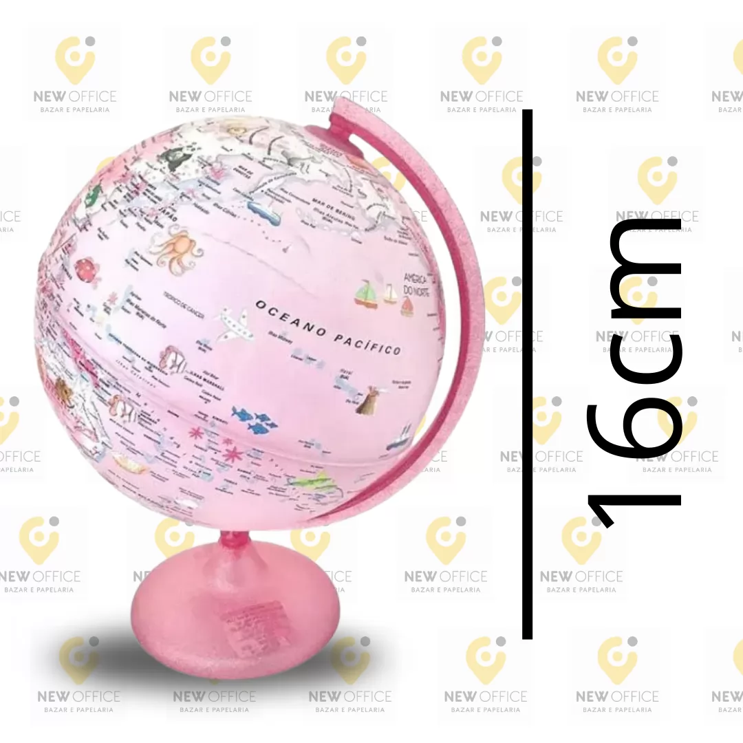 GLOBO TERRESTRE LUCE PINK ZOO 16CM - TECNODIDATTICA