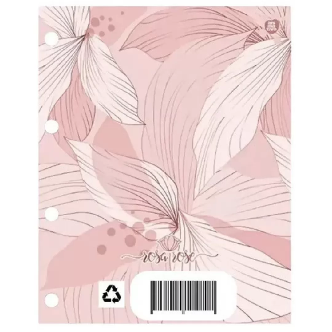 REFIL CADERNO ARGOLADO 80F ROSA ROSE - ANIMATIVA