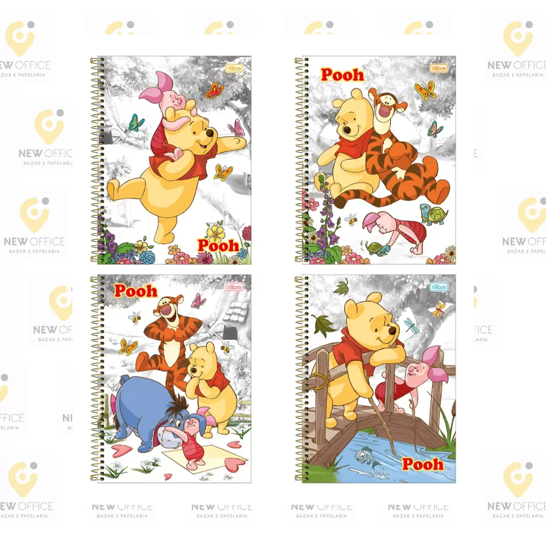 CADERNO UNIV POOH CORE 1M 80F - TILIBRA